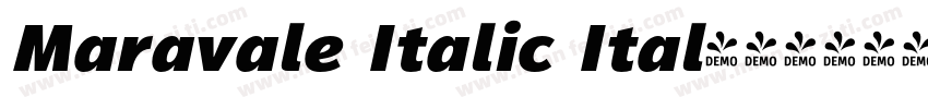 Maravale Italic Ital字体转换